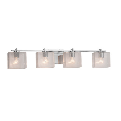 Bathroom Fixtures Four Lights by Justice Designs ( 102 | FSN-8444-55-SEED-CROM Fusion ) 