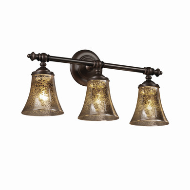 Bathroom Fixtures Three Lights by Justice Designs ( 102 | FSN-8523-20-MROR-DBRZ Fusion ) 