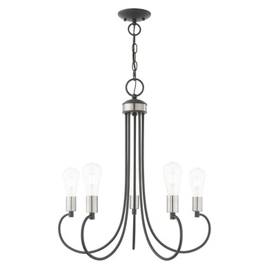 Mid. Chandeliers Candle by Livex Lighting ( 107 | 42925-76 Bari ) 