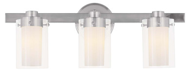 Bathroom Fixtures Three Lights by Livex Lighting ( 107 | 1543-91 Manhattan ) 