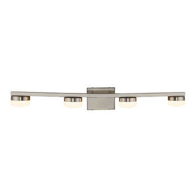 Bathroom Fixtures Four Lights by Justice Designs ( 102 | FSN-8994-OPAL-NCKL Fusion ) 
