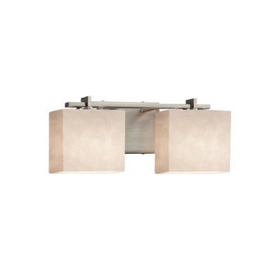 Bathroom Fixtures Two Lights by Justice Designs ( 102 | CLD-8442-55-NCKL Clouds ) 