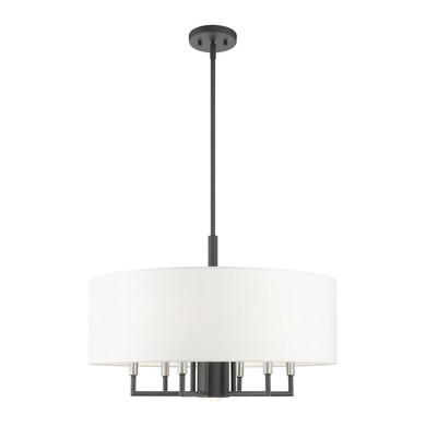 Mid. Chandeliers Drum Shade by Livex Lighting ( 107 | 49376-76 Meridian ) 