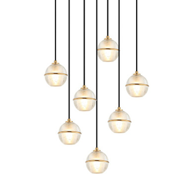 Mid. Chandeliers Multi-Port/Cascade by Matteo Lighting ( 423 | C33107AG Misty ) 