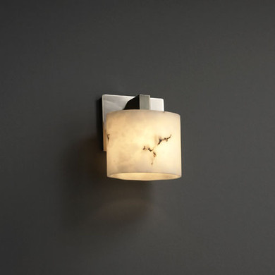 Sconces Single Glass by Justice Designs ( 102 | FAL-8931-30-NCKL LumenAria ) 