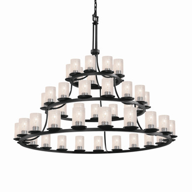 Large Chandeliers Geometric/Linear by Justice Designs ( 102 | FSN-8714-10-SEED-MBLK-LED45-31500 ) 