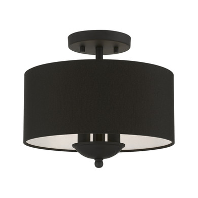 Semi-Flush Mts. Drum Shade by Livex Lighting ( 107 | 43441-04 Bainbridge ) 