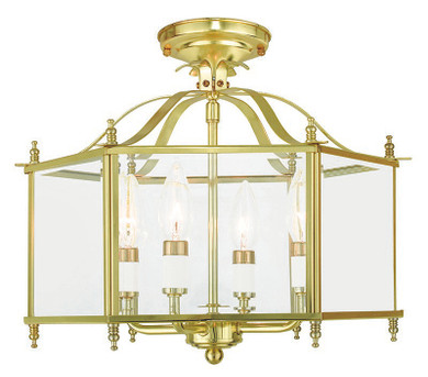 Semi-Flush Mts. Candle by Livex Lighting ( 107 | 4398-02 Livingston ) 