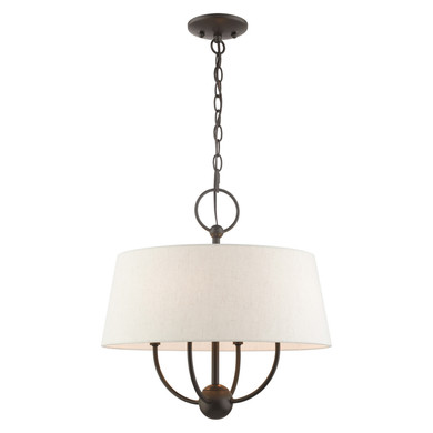 Mini Chandeliers Drum Shade by Livex Lighting ( 107 | 49444-92 Cartwright ) 