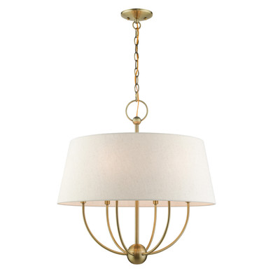Mid. Chandeliers Drum Shade by Livex Lighting ( 107 | 49446-01 Cartwright ) 