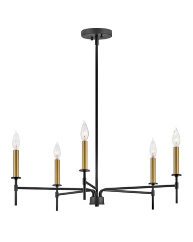 Mid. Chandeliers Candle by Lark ( 531 | 83075BK Hux ) 