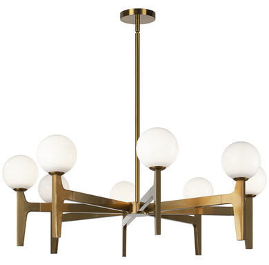 Mid. Chandeliers Glass Up by Matteo Lighting ( 423 | C34908AGOP Scriben ) 