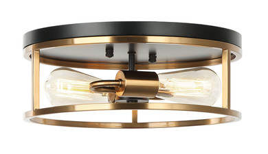 Flush Mounts Cage Style by Matteo Lighting ( 423 | M15502BKAG Clarke ) 