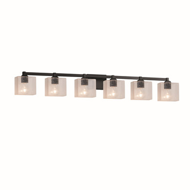 Bathroom Fixtures Five+Lights by Justice Designs ( 102 | FSN-8436-55-SEED-MBLK Fusion ) 