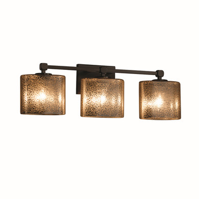 Bathroom Fixtures Three Lights by Justice Designs ( 102 | FSN-8423-30-MROR-DBRZ-LED3-2100 Fusion ) 