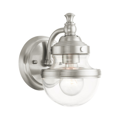 Sconces Single Glass by Livex Lighting ( 107 | 17411-91 Oldwick ) 
