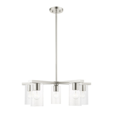 Mid. Chandeliers Glass Down by Livex Lighting ( 107 | 45475-91 Zurich ) 