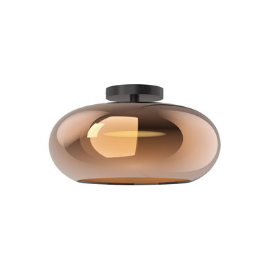 Semi-Flush Mts. Glass Down by Kuzco Lighting ( 347 | SF62014-BK/CP Trinity ) 