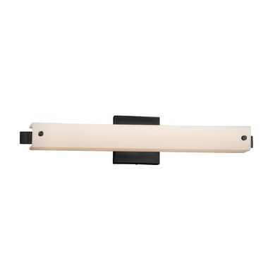 Bathroom Fixtures Cylindrical / Linear by Justice Designs ( 102 | FSN-8681-OPAL-MBLK Fusion ) 