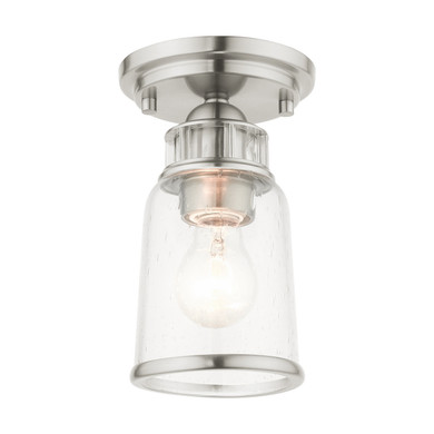 Flush Mounts Glass Down by Livex Lighting ( 107 | 45501-91 Lawrenceville ) 