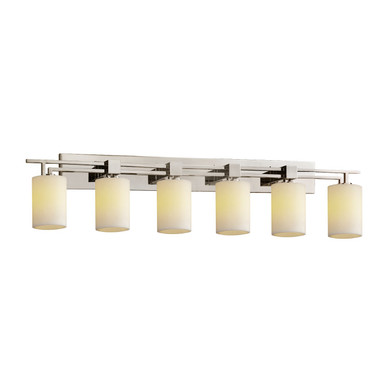 Bathroom Fixtures Five+Lights by Justice Designs ( 102 | CNDL-8706-10-CREM-NCKL-LED6-4200 CandleAria ) 