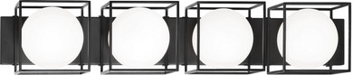Bathroom Fixtures Four Lights by Matteo Lighting ( 423 | S03804BK Squircle ) 