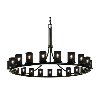 Large Chandeliers Metal Shade by Justice Designs ( 102 | MSH-8716-10-DBRZ Wire Mesh ) 