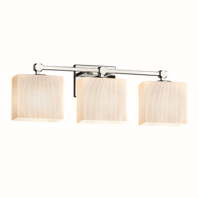 Bathroom Fixtures Three Lights by Justice Designs ( 102 | FSN-8423-55-RBON-CROM-LED3-2100 Fusion ) 