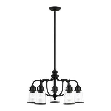 Mid. Chandeliers Glass Down by Livex Lighting ( 107 | 40025-04 Lawrenceville ) 