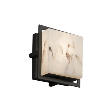 Exterior Wall Mt./Flush by Justice Designs ( 102 | FAL-7561W-MBLK LumenAria ) 