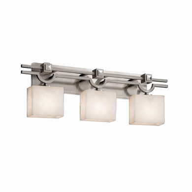 Bathroom Fixtures Three Lights by Justice Designs ( 102 | CLD-8503-55-NCKL Clouds ) 