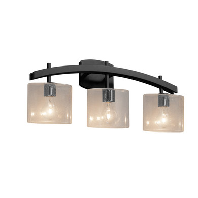 Bathroom Fixtures Three Lights by Justice Designs ( 102 | FSN-8593-30-SEED-MBLK-LED3-2100 Fusion ) 