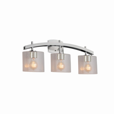 Bathroom Fixtures Three Lights by Justice Designs ( 102 | FSN-8593-30-SEED-NCKL Fusion ) 
