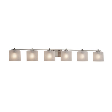Bathroom Fixtures Five+Lights by Justice Designs ( 102 | FSN-8446-30-FRCR-NCKL Fusion ) 