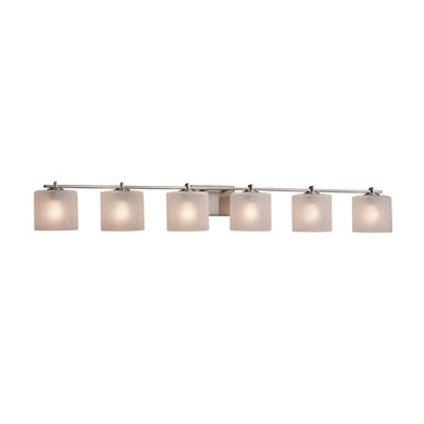 Bathroom Fixtures Five+Lights by Justice Designs ( 102 | FSN-8446-30-FRCR-NCKL-LED6-4200 Fusion ) 