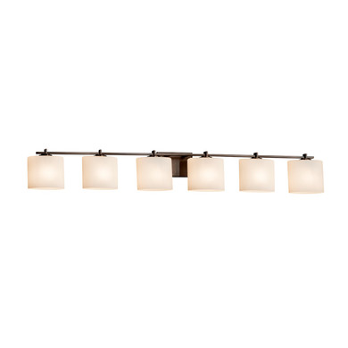 Bathroom Fixtures Five+Lights by Justice Designs ( 102 | FSN-8446-30-OPAL-DBRZ Fusion ) 