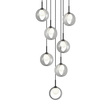 Mid. Chandeliers Multi-Port/Cascade by Matteo Lighting ( 423 | C60607BKSM Delcia ) 
