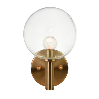 Sconces Single Glass by Matteo Lighting ( 423 | S06001AGCL Cosmo ) 