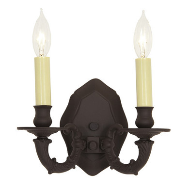 Sconces Double Candle by JVI Designs ( 261 | 224-08 Traditional Brass ) 