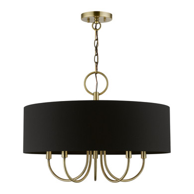 Mid. Chandeliers Drum Shade by Livex Lighting ( 107 | 40115-01 Huntington ) 