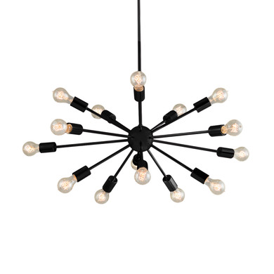 Large Chandeliers Starburst by Justice Designs ( 102 | NSH-8024-MBLK Axion ) 