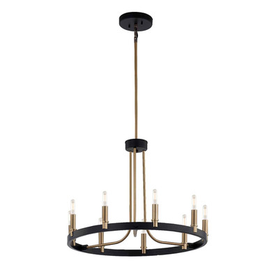 Mid. Chandeliers Candle by Justice Designs ( 102 | NSH-8043-MBBR Clayton ) 