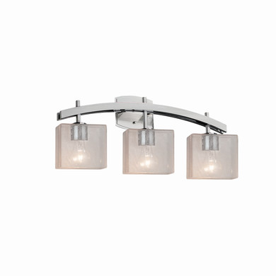 Bathroom Fixtures Three Lights by Justice Designs ( 102 | FSN-8593-55-SEED-NCKL-LED3-2100 Fusion ) 