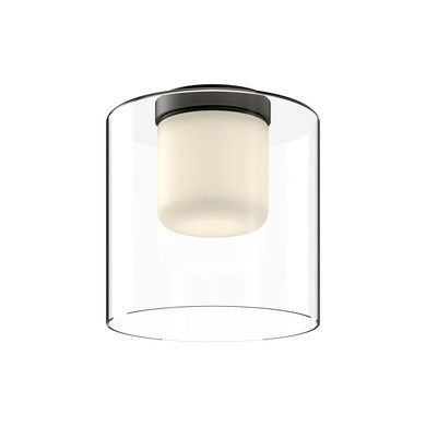 Flush Mounts Glass Down by Kuzco Lighting ( 347 | FM53509-BK/CL Birch ) 