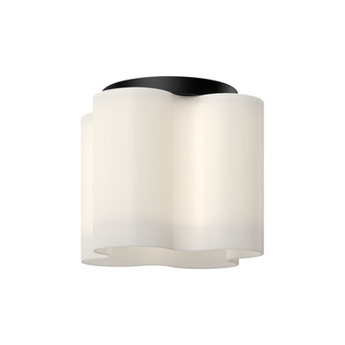 Flush Mounts Glass Down by Kuzco Lighting ( 347 | FM54809-BK/OP Clover ) 