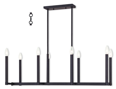 Linear/Island 4 Light + by Livex Lighting ( 107 | 40258-07 Alpine ) 