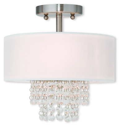 Semi-Flush Mts. Drum Shade by Livex Lighting ( 107 | 51025-91 Carlisle ) 