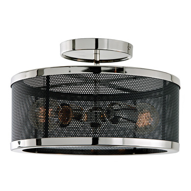 Semi-Flush Mts. Drum Shade by JVI Designs ( 261 | 3070-15 Wellington ) 