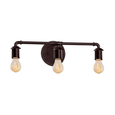 Bathroom Fixtures Three Lights by Justice Designs ( 102 | NSH-8463-DBRZ No Shade Material ) 
