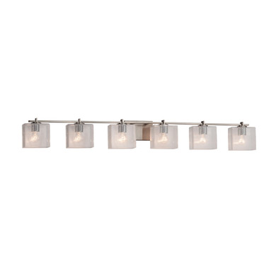 Bathroom Fixtures Five+Lights by Justice Designs ( 102 | FSN-8446-55-SEED-NCKL Fusion ) 